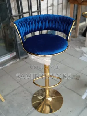 Adjustable Gold Base Bar Stool