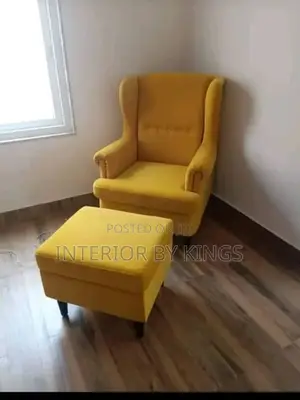 Accent Sofa + Ottoman Can Be Made in Colors of Your Choice