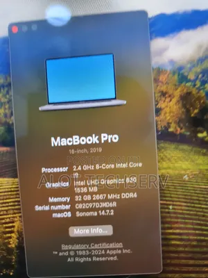 Laptop Apple MacBook Pro 2019 32GB Intel Core I9 SSD 1T