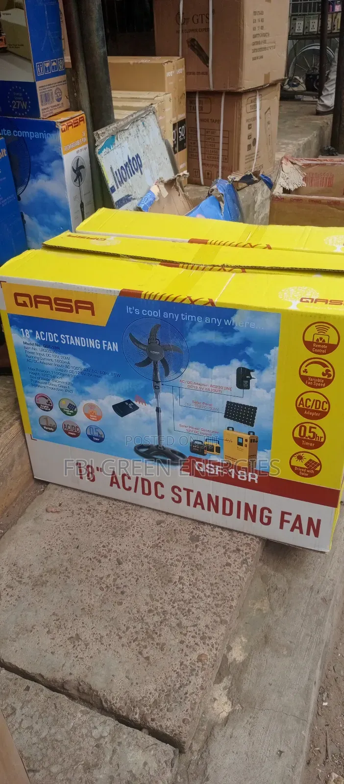 Ac/Dc Solar Fan
