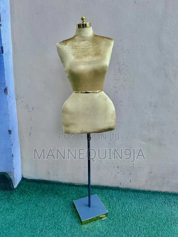 gold dress form Large Gold Mirror Mosaic Paper Mache Dress Form Home Decor