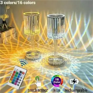 Rechargeable Crystal RGB Multi Colored Table Bed Side Lamp