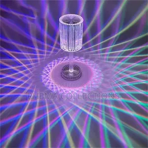 Rechargeable Crystal RGB Multi Colored Table Bed Side Lamp