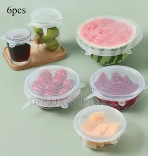 6pcs Reusable Silicon Stretch Lid Food Wrap Bowl Pan