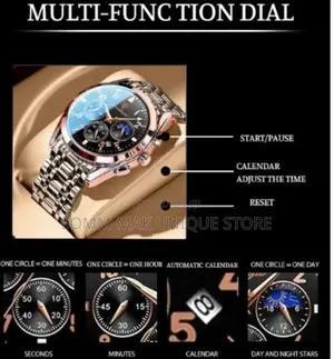Poedagar Men Quartz Calendar,Waterproof Glow In Dark Watch