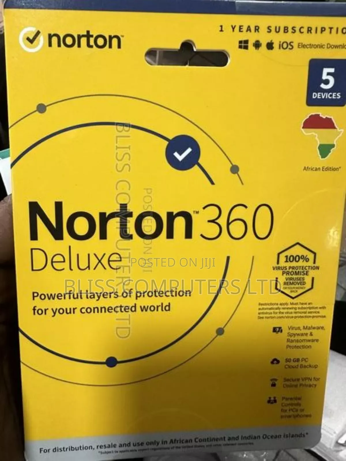 5 Users Norton 360 Deluxe Antivirus