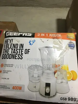 Geepas 3 in 1 (400W) Blender / Juicer