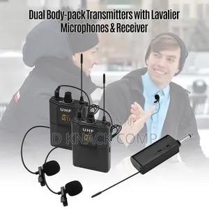 UHF Wireless Microphone With Bodypack Transmitter Receiver