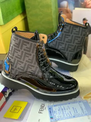 Men's Fendi Lace Up Ankle Boots