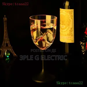 Glass Colourful Led Flashing Whiskey Drink Cup for Party