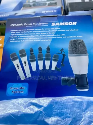 Samson 5-Piece Dynamic Drum Microphone System With Mic Clips