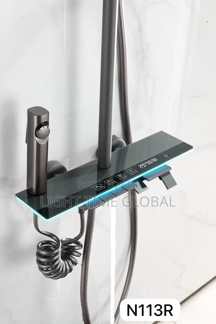 3d Luxury Black Complete Shower Set