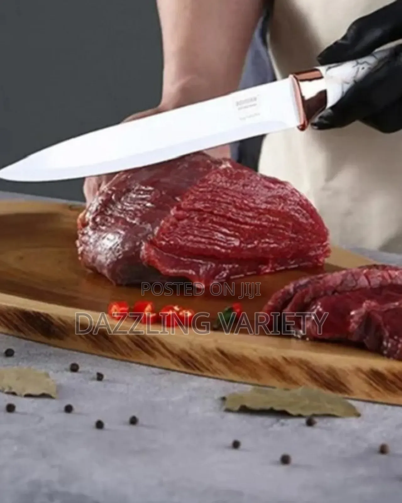 7 PCS Kitchen Knife Set With Acrylic Stand Knife Sharpener
