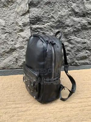 Faux Leather Black Back Pack