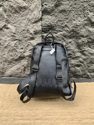 Faux Leather Black Back Pack