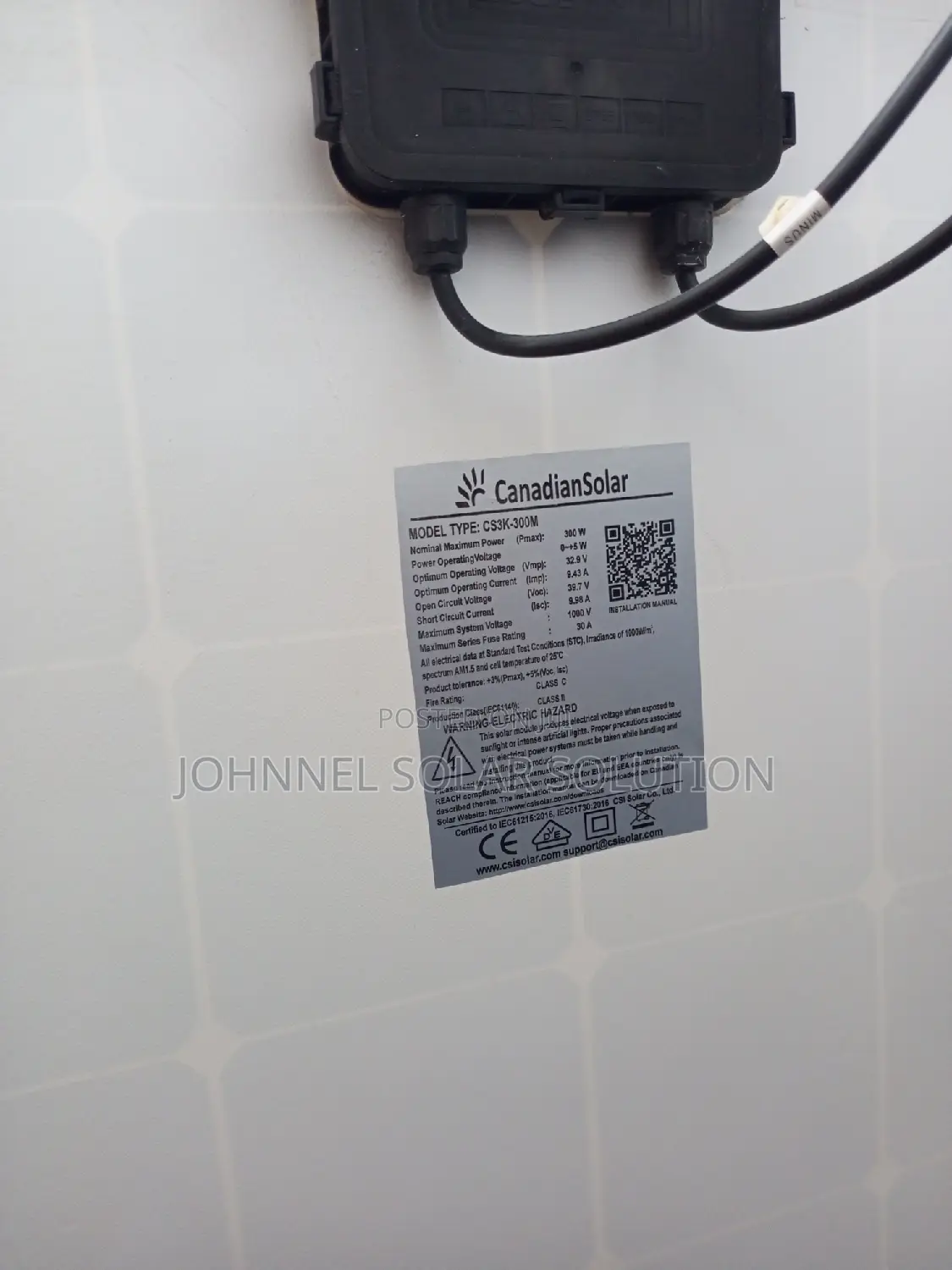 300wtts 72cll Mono Canadian Solar Panel
