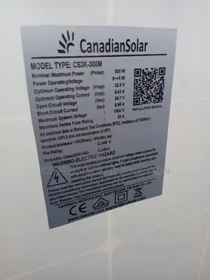 300w 72cll Mono Canadian Solar Panel