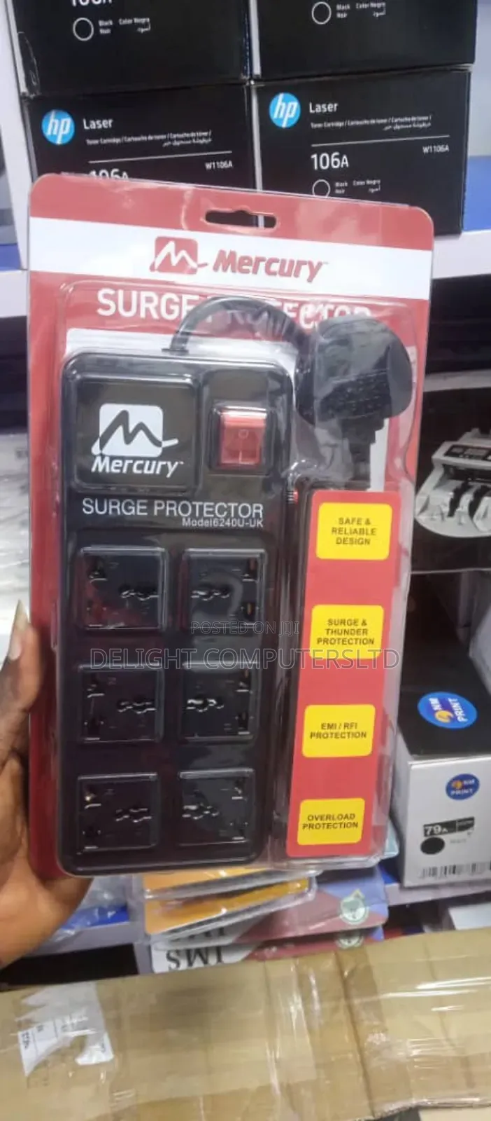 Mercury Surge Protector With 6 Universal Ports