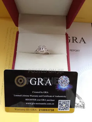Luxury Mossanite Diamond Stone Proposal Ring - Silver