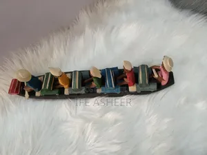 5 Passengers African Boat Art Work Design