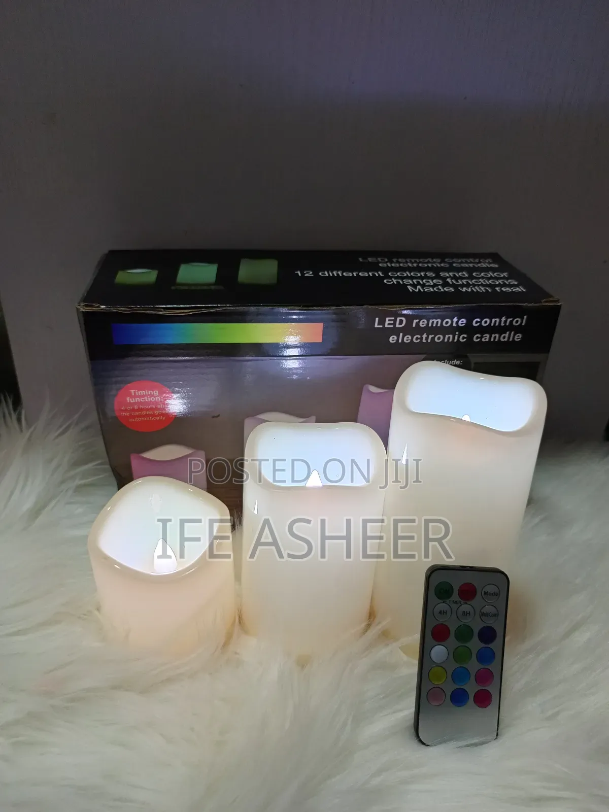 3piece LED Remote Control Candle - 12 Different Colors