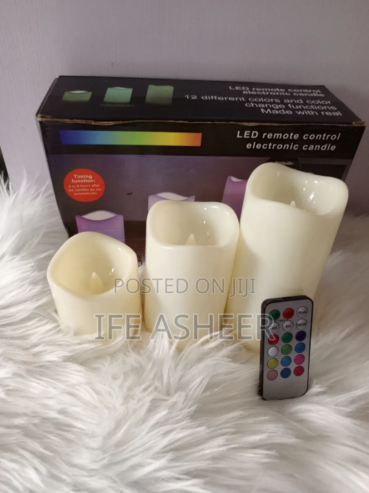3piece LED Remote Control Candle - 12 Different Colors