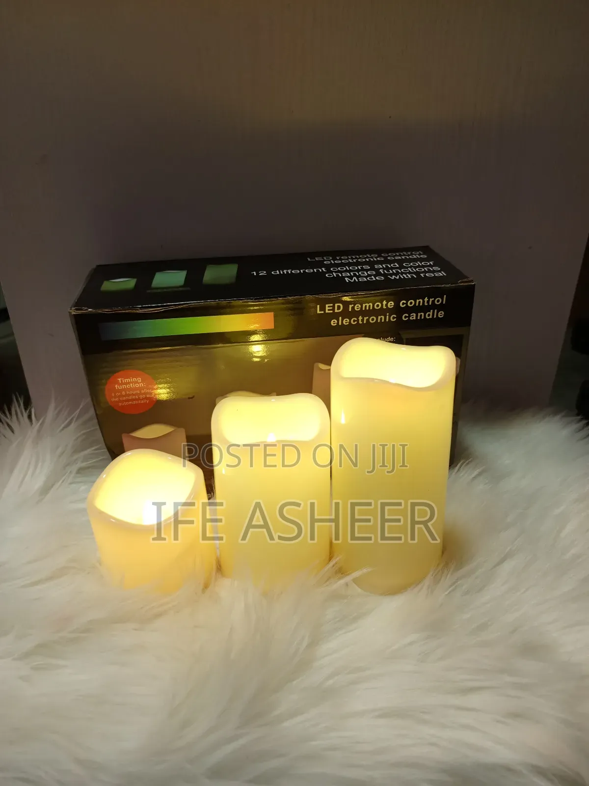 3piece LED Remote Control Candle - 12 Different Colors
