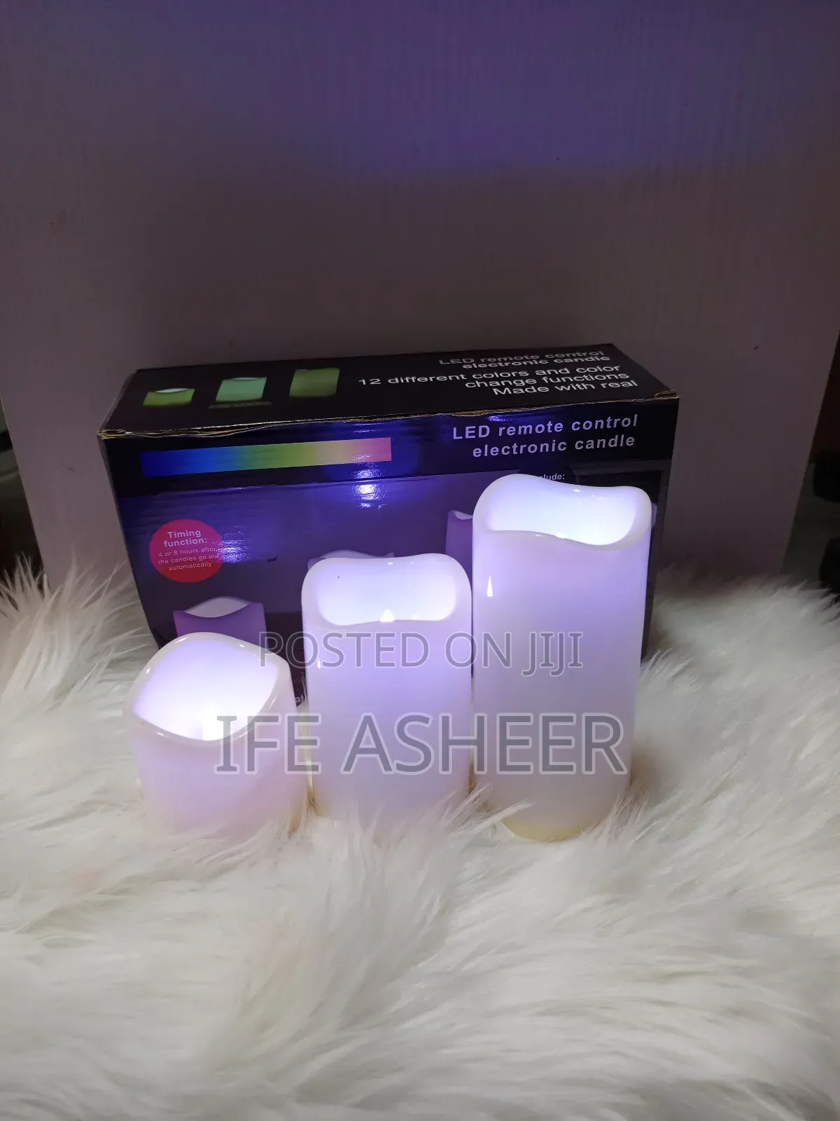 3piece LED Remote Control Candle - 12 Different Colors