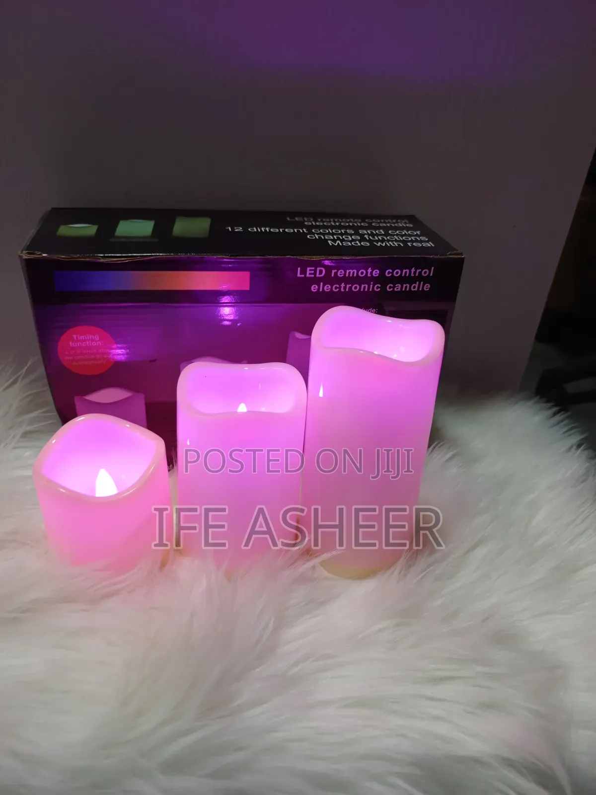 3piece LED Remote Control Candle - 12 Different Colors