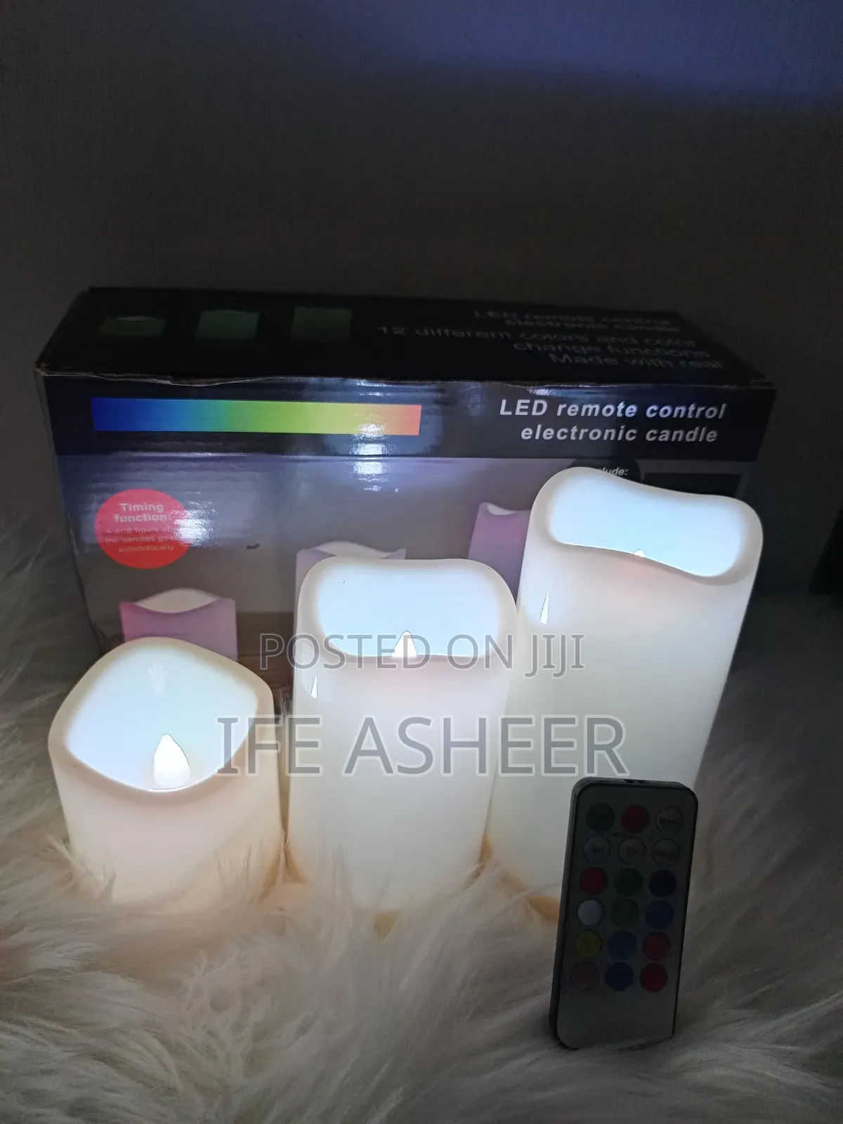 3piece LED Remote Control Candle - 12 Different Colors