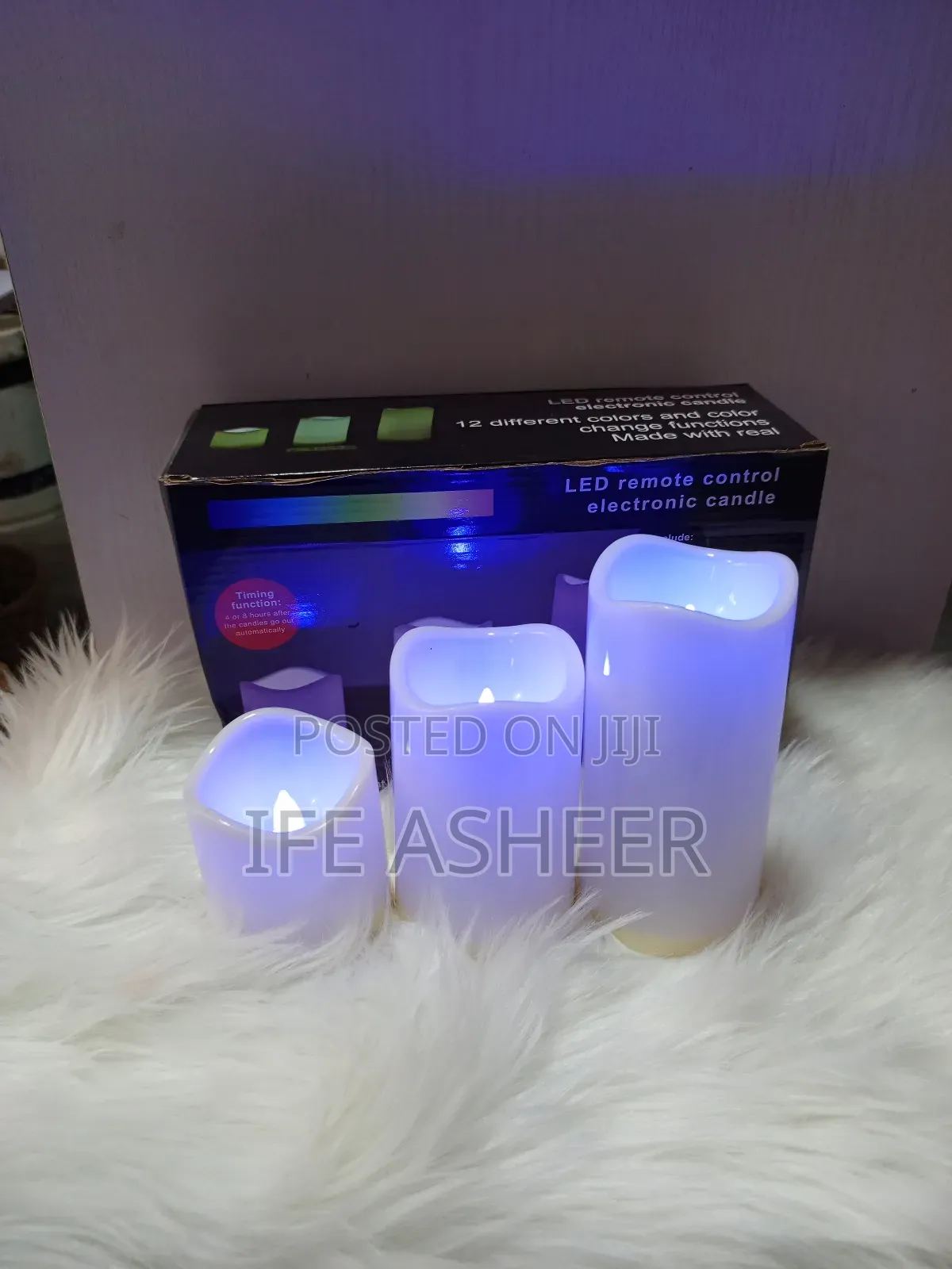 3piece LED Remote Control Candle - 12 Different Colors