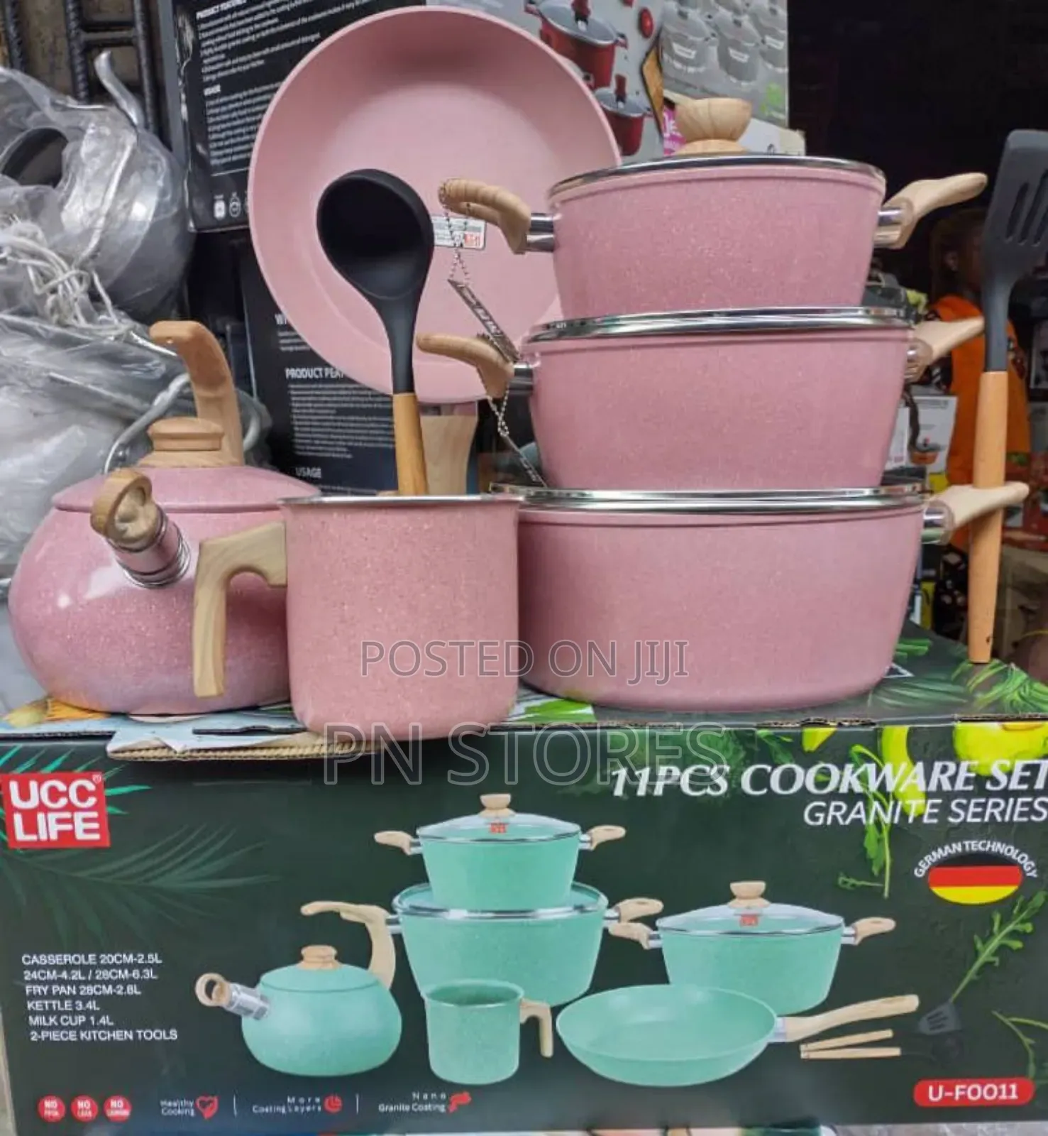 11pcs Granite Cookware Pots Set