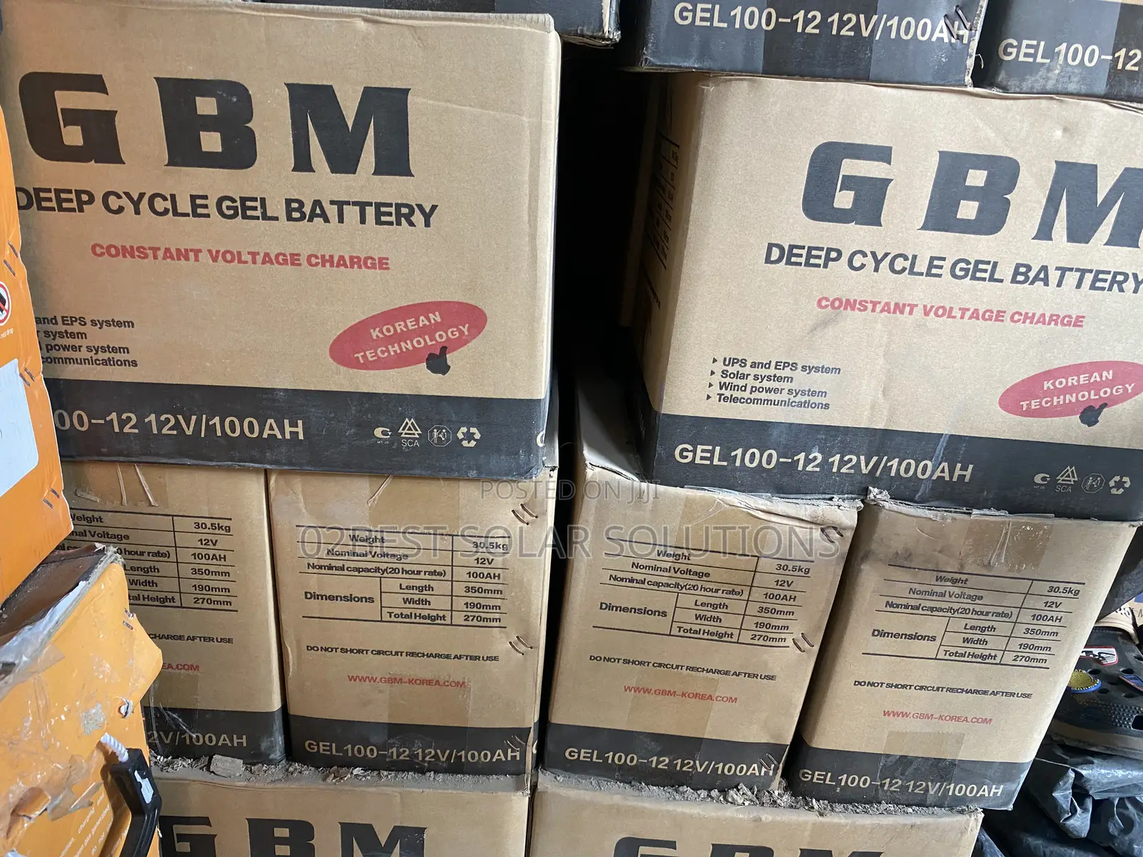 GBM Solid Gel Battery 100amps