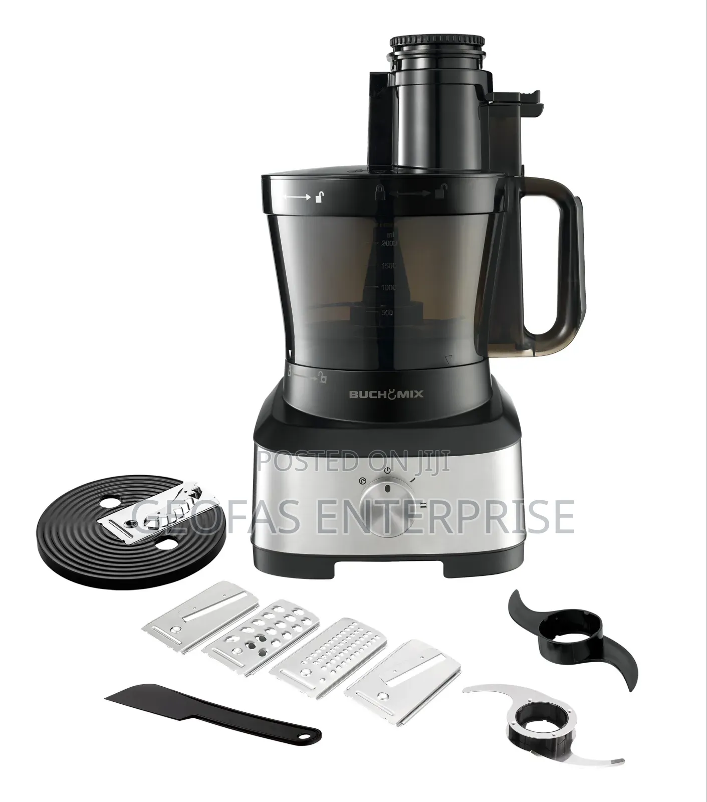 16-Cup Multifunction Food Processor, Yam Pounder and Slicer