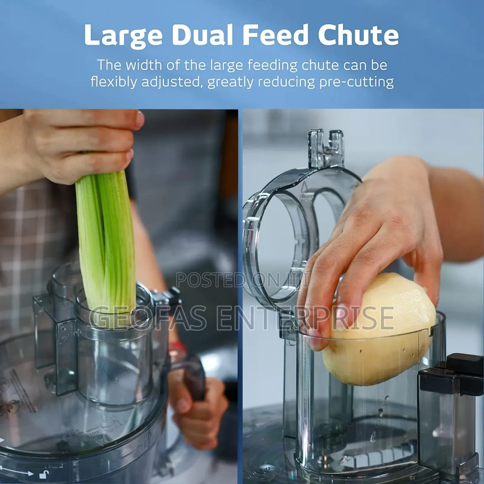 16-Cup Multifunction Food Processor, Yam Pounder and Slicer
