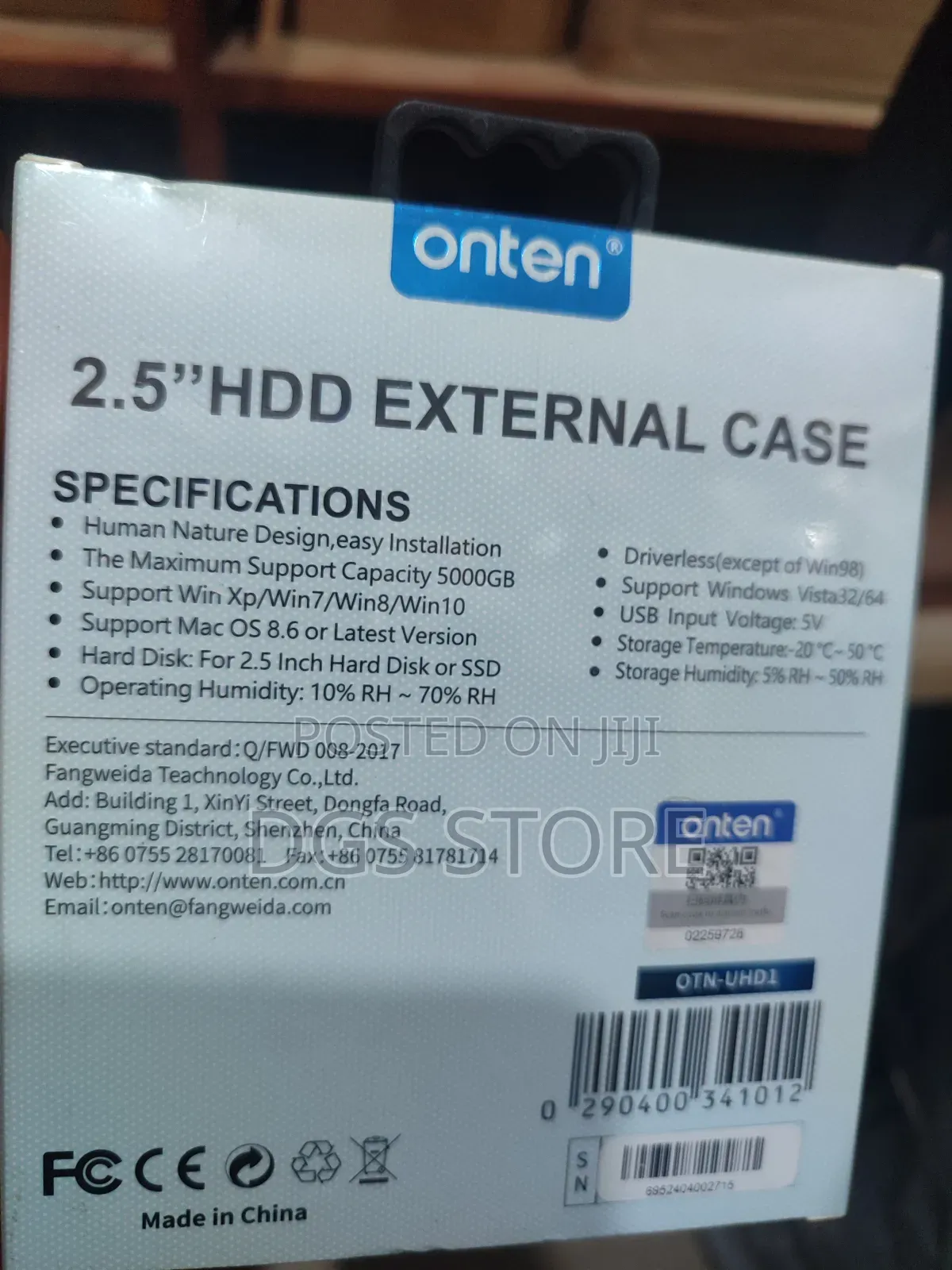 Onten 2in1 SATA 2.5" HDD External Case OTN UHD 1