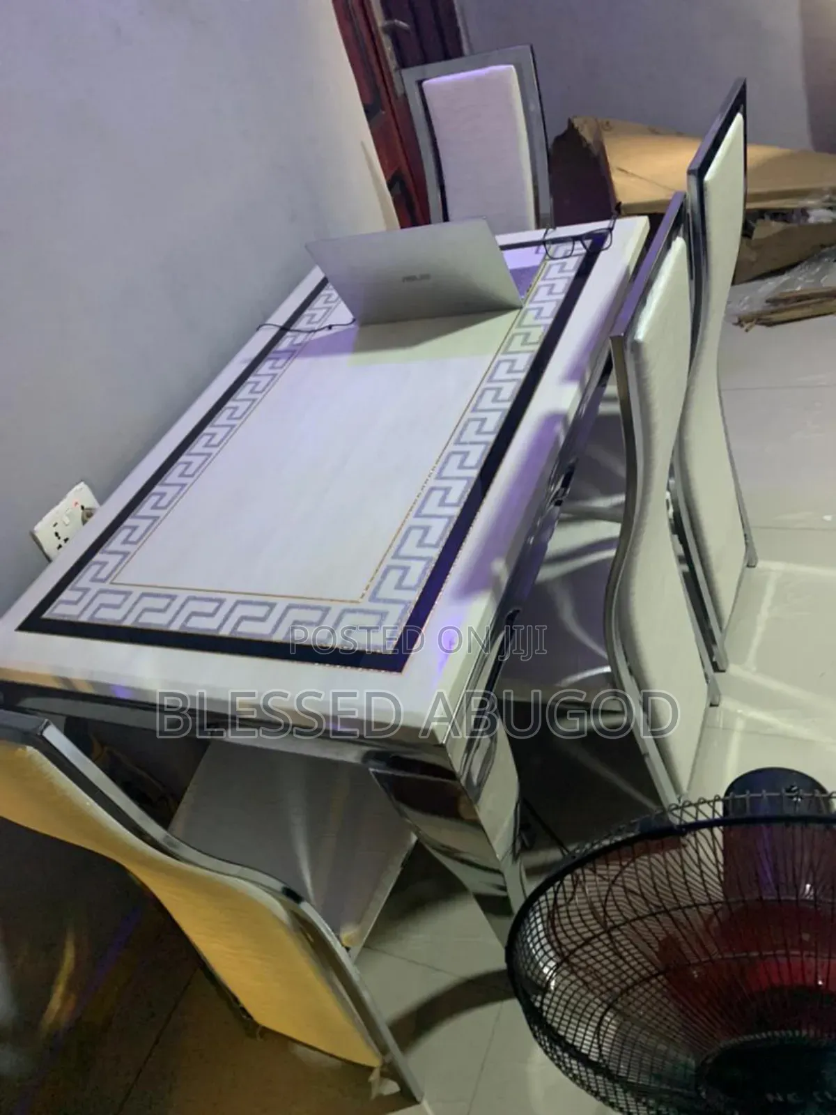 Versace Dining Table With Six Chair