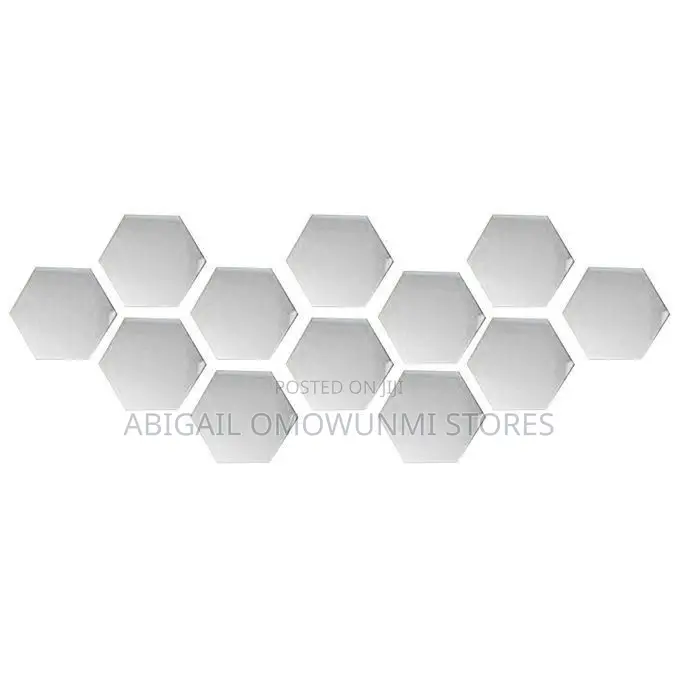 12pcs Acrylic Hexagon Wall Stickers Mirror