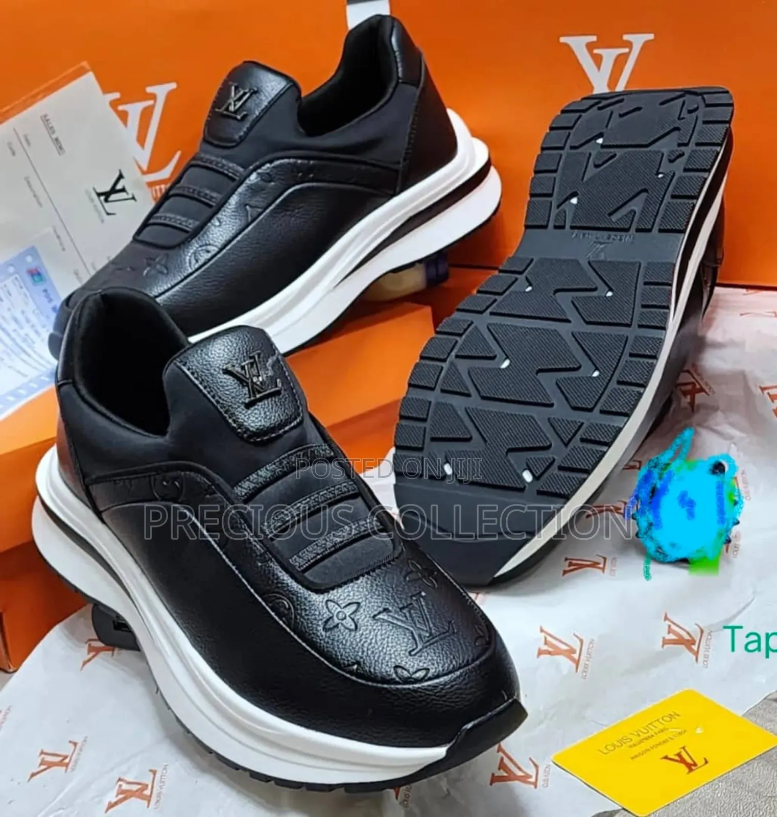 Double Cargo Sole Louis Vuitton Leather Pull on Shoe