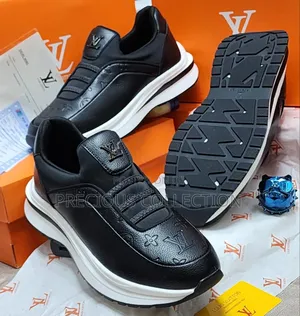 Double Cargo Sole Louis Vuitton Leather Pull on Shoe