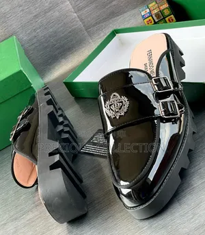 Men's Fashion Glossy Leather Half Shoe