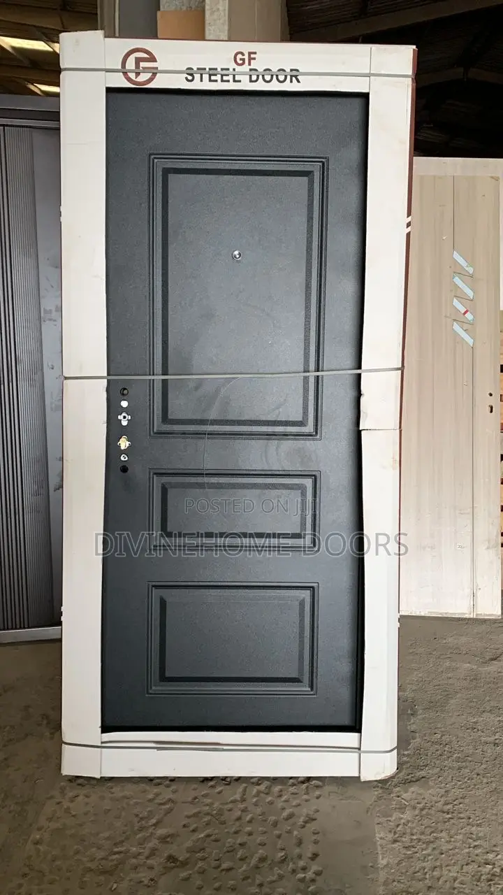 Black Pattern Steel Door