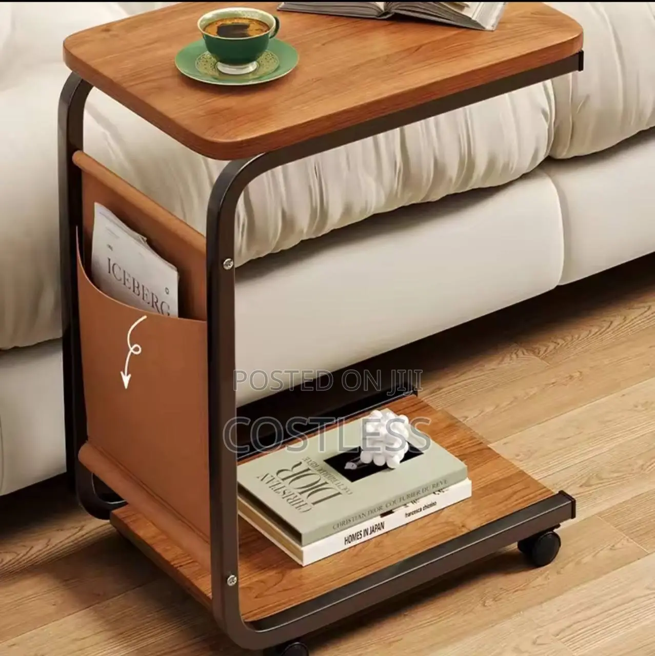 C Shaped Bedside Table Desk