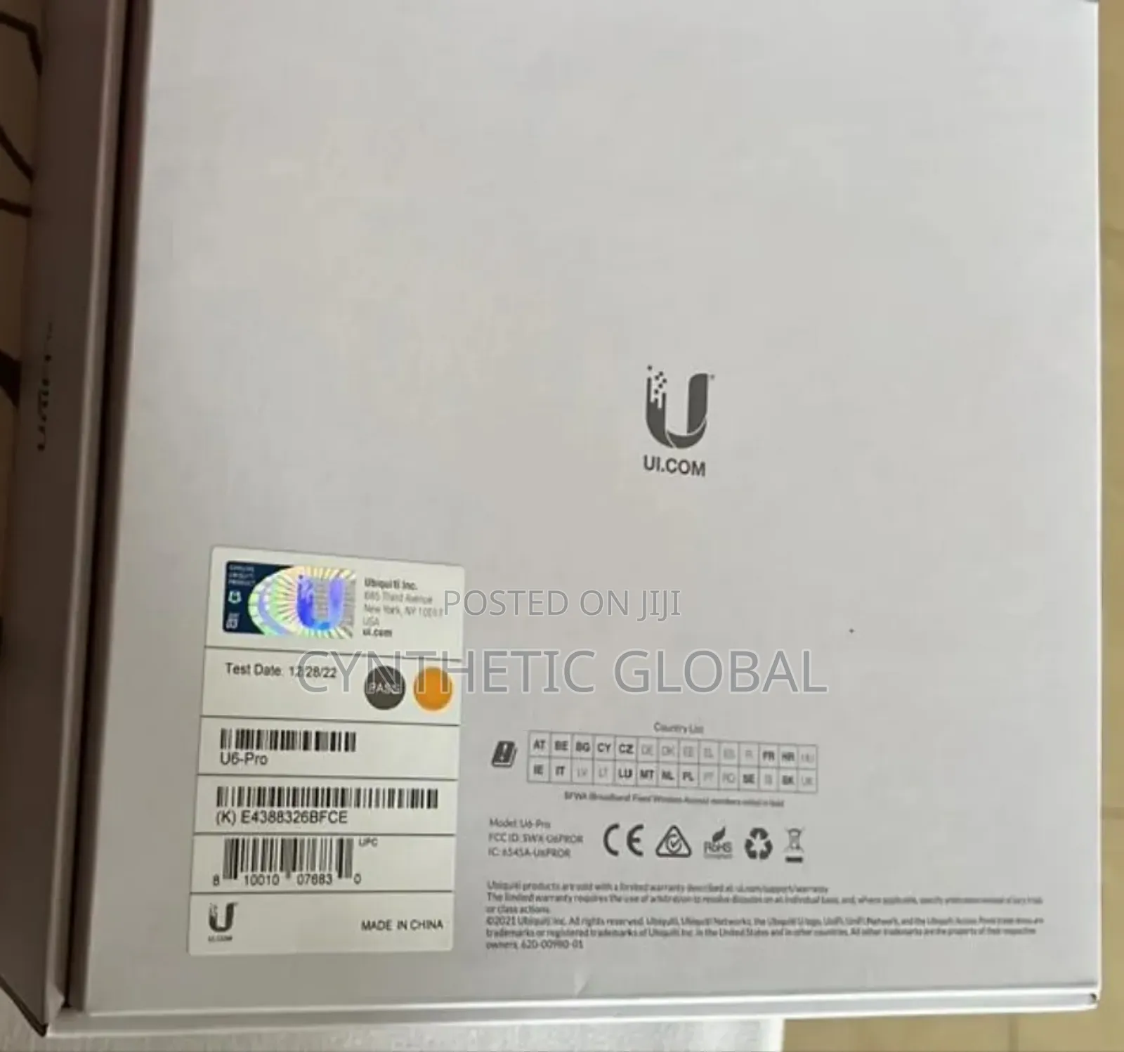 Ubiquity Unifi U6 PRO Access Point (American Version)