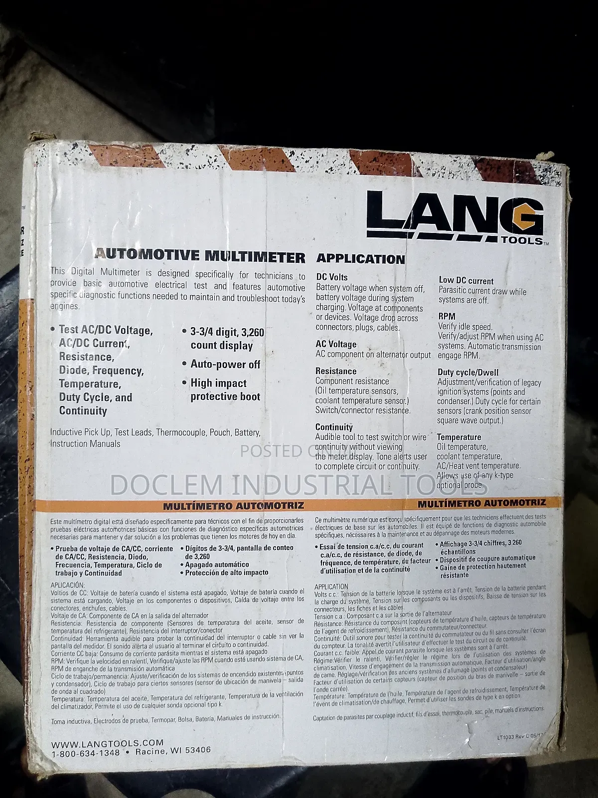 LANG Digital Testing Multmeter