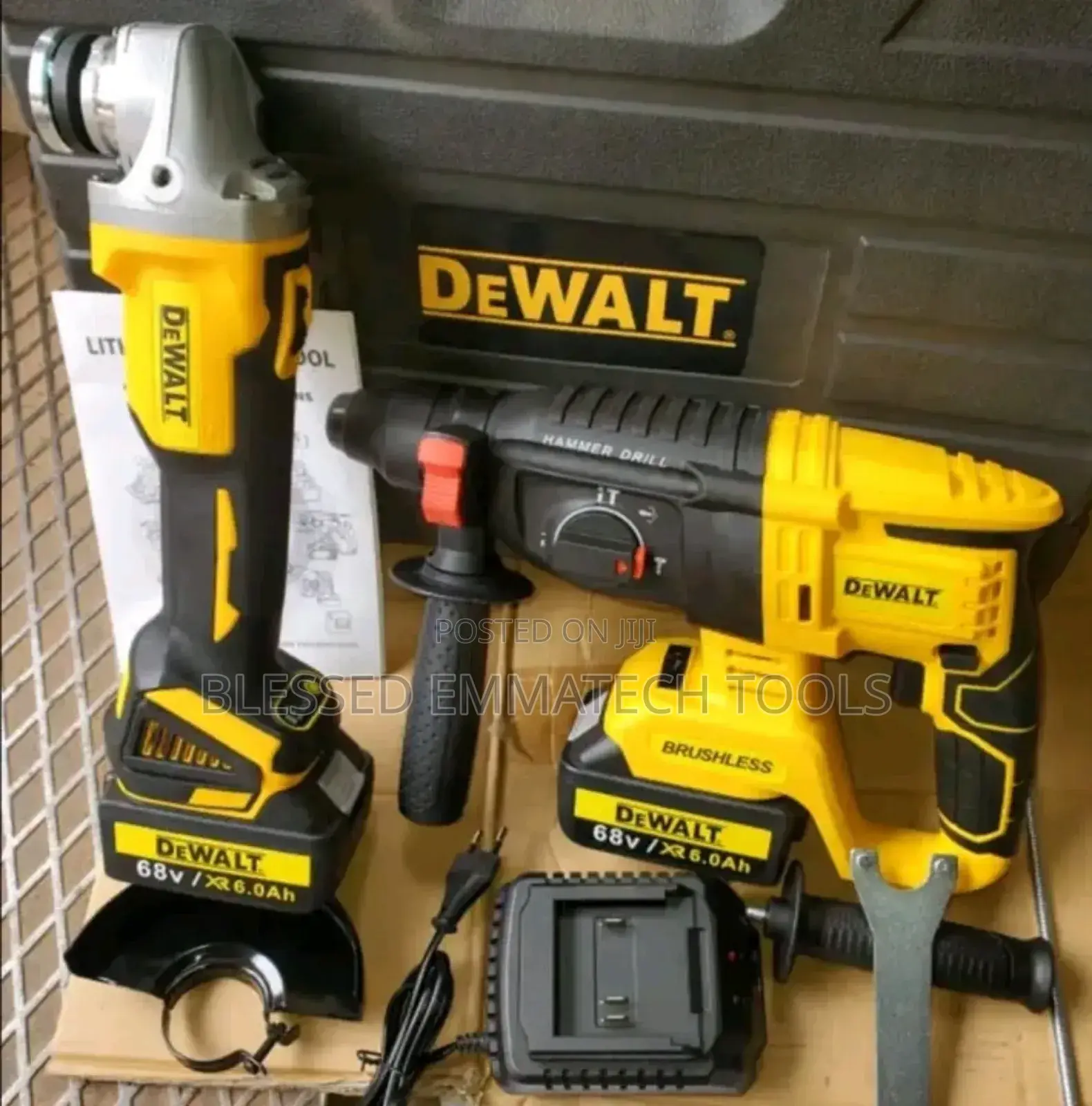 Set of Cordless Hammer Drill/Grinding Machine