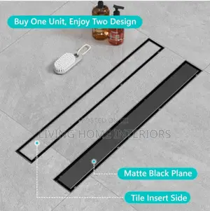 Living Home Matt Black Tiles Insert Stainless