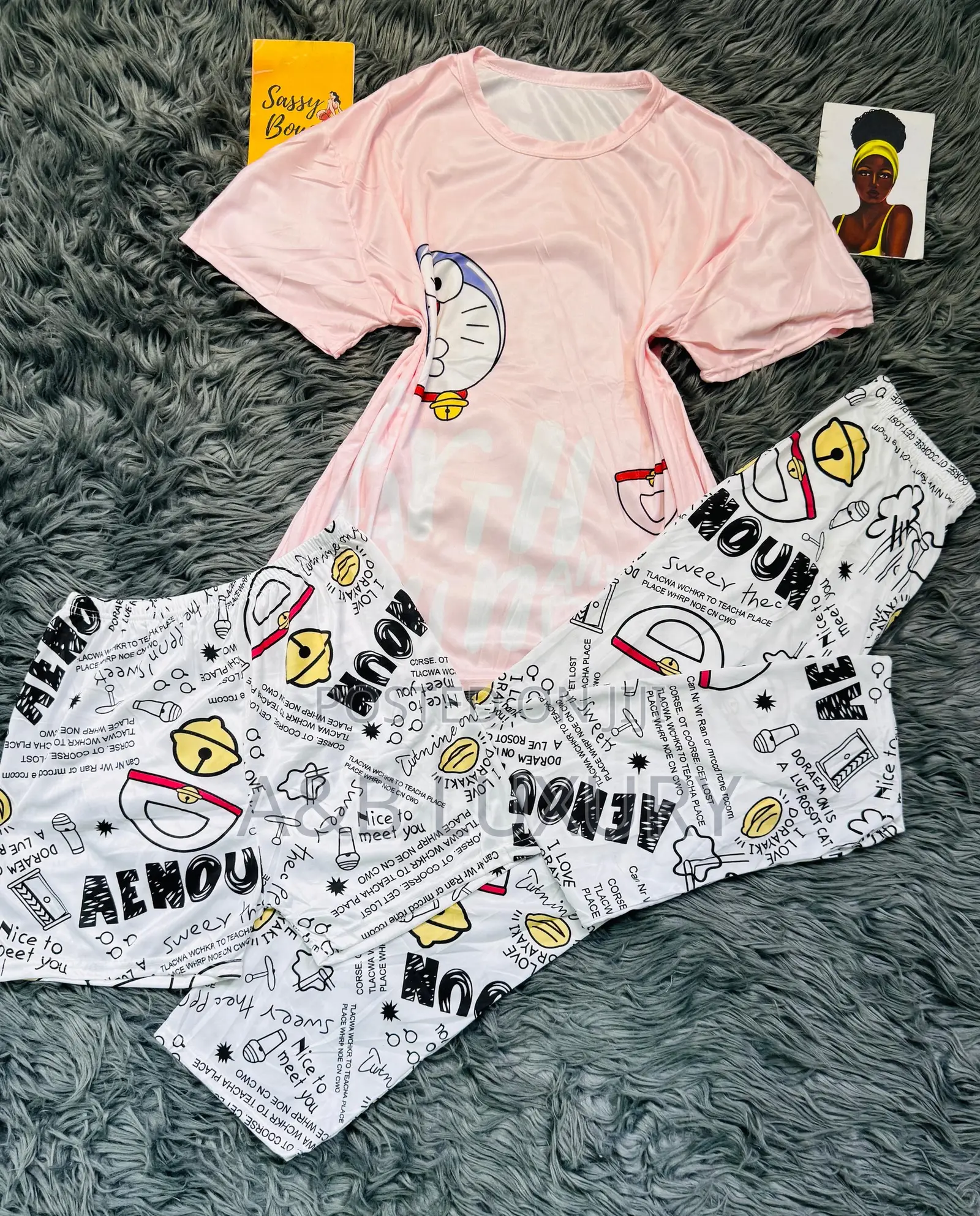 Animation 3 Pieces Loungewear/ Pyjamas