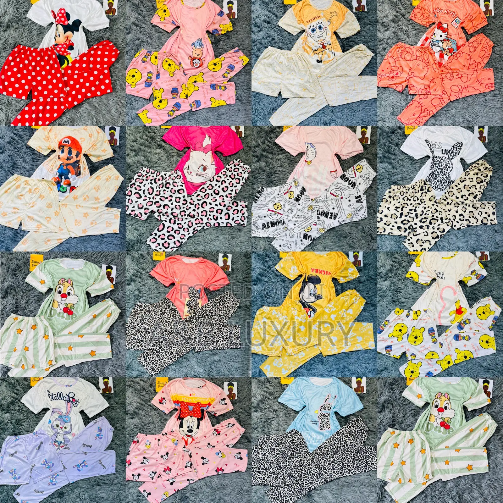 Animation 3 Pieces Loungewear/ Pyjamas