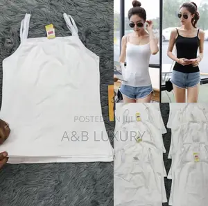 Pure Cotton White Color Ladies Camisole